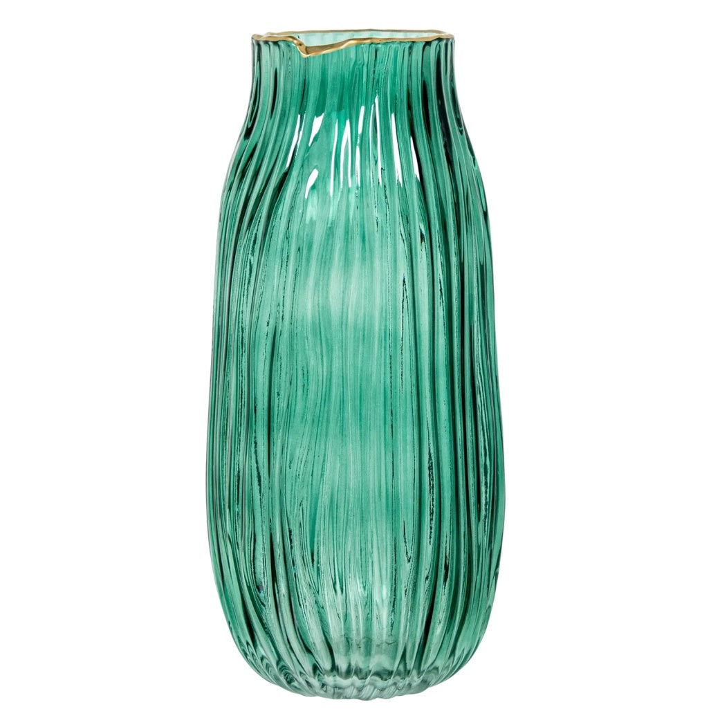 Vase décoratif en verre soufflé pour décoration intérieure - 20 x 10 x 40